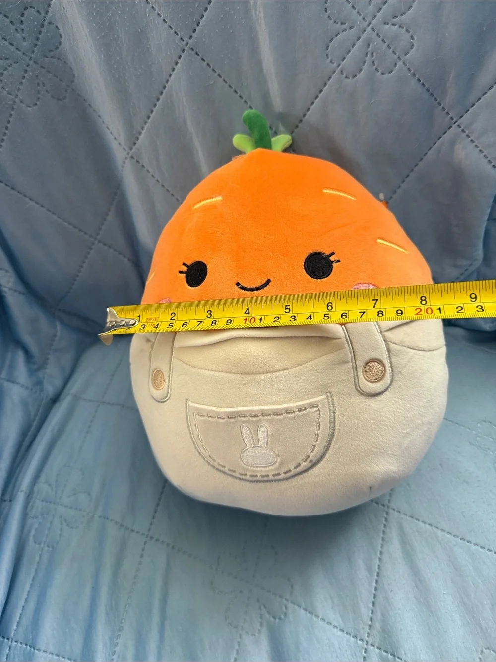 Squishmallows Orange Carrot Plush with Cream Overalls